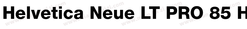 Helvetica Neue LT PRO 85 Heavy字体转换